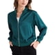 thumbnail image 4 of CHAQUETA CASUAL REFINADA para Mujeres, Abrigo con Cierre, Manga Larga, Prenda Exterior Ligera, Talla S, Verde Azulado, 4 of 6