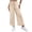 Beige,#008, variant on Women Linen Pants Summer Wide Leg Cropped Palazzo Pants Drawstring High Waisted Beach Lounge Trousers with Pockets,L