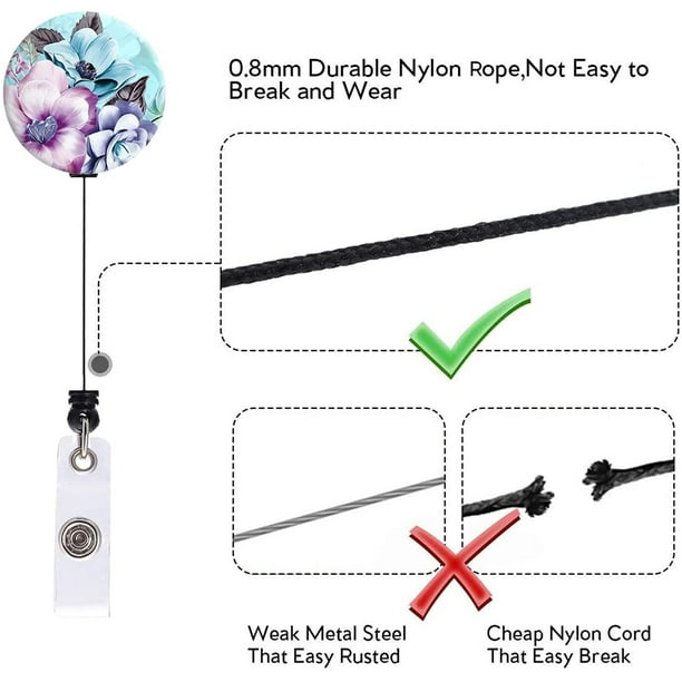 Nursing Badge Reel Retractable ID Card Badge Holder with Alligator Clip for  Doctor Nurse Teacher and Office Worker (10pack Pretty Flower) 10pack Pretty  Flower 