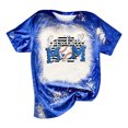 thumbnail image 4 of Camiseta holgada de manga corta con cuello en V y estampado informal elegante para mujer OAVQHLG3B Store  lin121212, 4 of 5