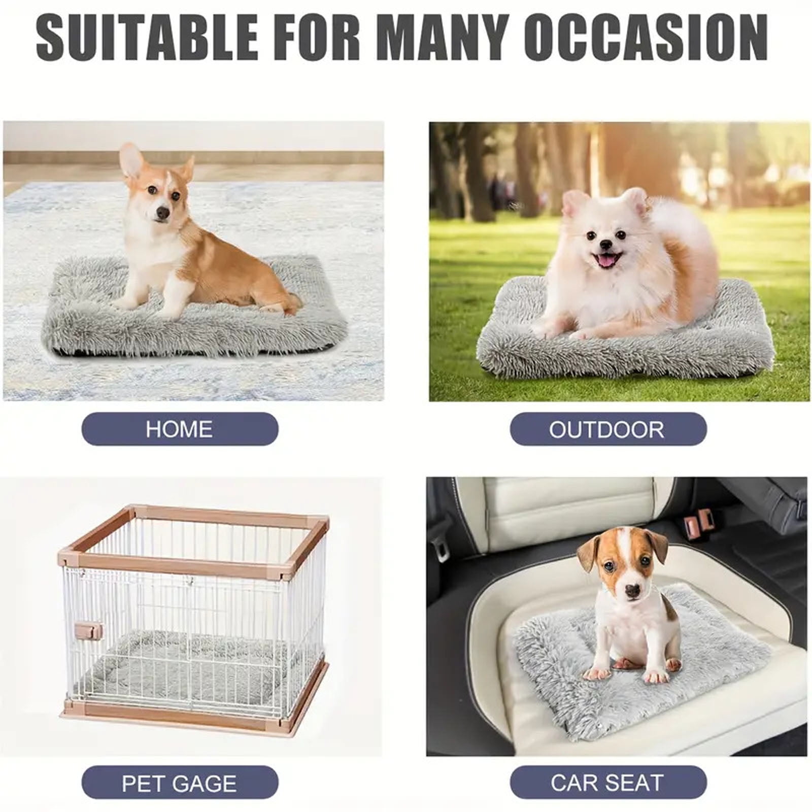Orthopedic Cat Dog Bed Supportive Comfort Sleeper Mat with Removable Washable Cover