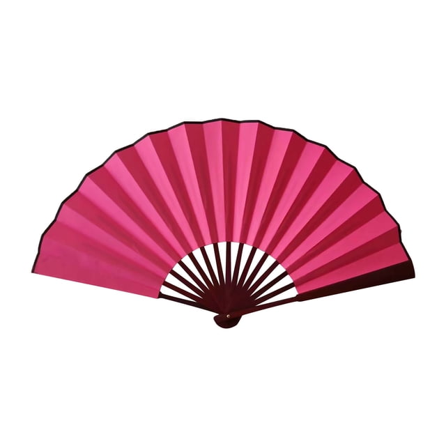 Traditional Red Bone Folding Fan Premium Fabric Solid Color Fan For DIY Hand Painted Art Calligraphy Advertising
