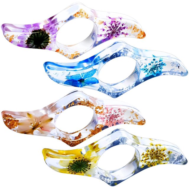 Soporte para libros, marcapáginas con flores secas, soporte para libros de resina, marcador de libros, ayuda para la lectura, anillo para libros, pegamento, regalo, joyería