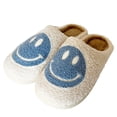thumbnail image 4 of PacificPlex Womens Fuzzy Preppy Smile Slippers Retro Cozy Comfy Plush Warm Slip-on Happy Face Slippers Casual Indoor Soft Fluffy, 4 of 6