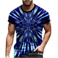 thumbnail image 2 of Leesechin Shirts for Men Casual Round Neck 3D Digital Printing Pullover Fitness Sports Shorts Sleeves T Clothes Blouse, 2 of 5