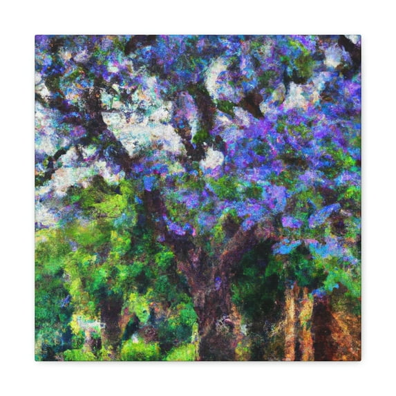 Jacaranda in Pointillism - Canvas