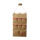 thumbnail image 2 of Linen Wall Hanging Storage Organizer 8 Pockets Multifunctional Hanging Wall Organizer Bag With Wooden Rod Space Saving Jute Wall Mount Storage Pouch, 2 of 6