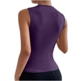 thumbnail image 5 of Plebaso Women's Tank Tops High Neck Ruched Sleeveless Shirts Slim Casual Basic Tees Tops for Going Out, 5 of 5