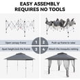 thumbnail image 6 of Ladcaser 12'x12' Gazebo Outdoor Pop up Canopy Tent with Curtains and 144 Square Shelter for Patio, Backyard Party, with Mosquito Netting, 2-Tiered Vented Top, 6 of 9