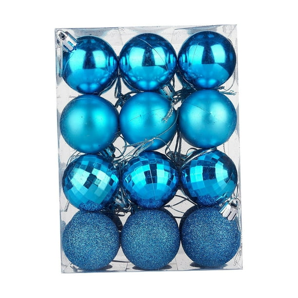 24x Bolas Navideñas Adornos Navideños Surtidos Decoraciones Navideñas Navidad Azul