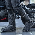 thumbnail image 1 of 1 par de fundas impermeables para zapatos, protector de calzado para motocicleta (L negro), 1 of 7
