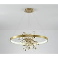 thumbnail image 4 of Bethel International LED Chandelier Gold Aluminum & Acrylic, 4 of 14
