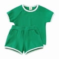 thumbnail image 2 of WELOIJEVBE Boys 2 Piece Set Athletic Child Boys Spring Summer Short Sleeve T-Shirt and Shorts Boys Outfits size 3-4 Years, 2 of 9