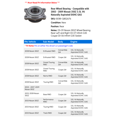 thumbnail image 2 of Rear Wheel Bearing - Compatible with 2003 - 2009 Nissan 350Z 3.5L V6 Naturally Aspirated DOHC GAS 2004 2005 2006 2007 2008, 2 of 2