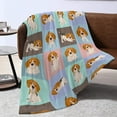 thumbnail image 5 of Flannel Fleece Bed Blanket Dog Beagle Throw Blanket Lightweight Cozy for Bedroom All Season Sofa Decor Gift 60x80, 5 of 6
