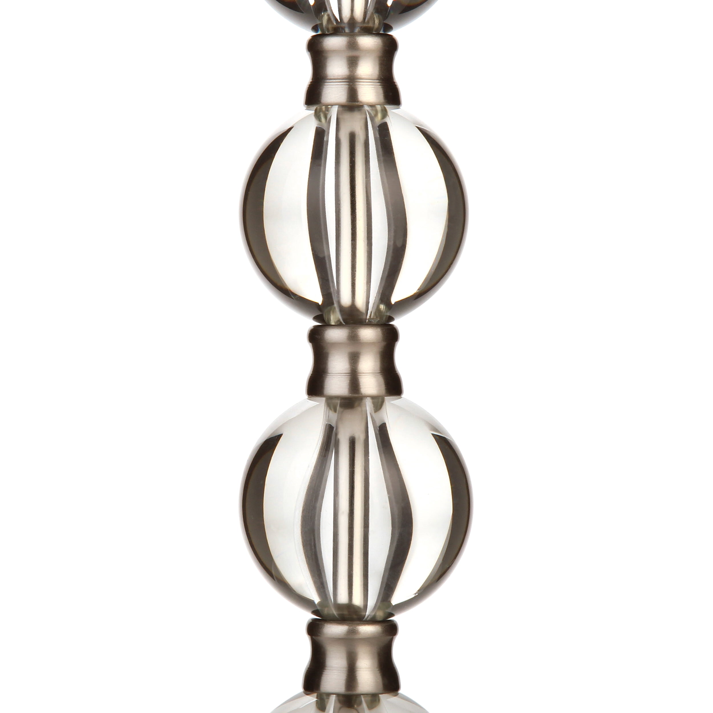 Better Homes & Gardens 18" Stacked Glass Ball Lamp Base Brushed Nickel