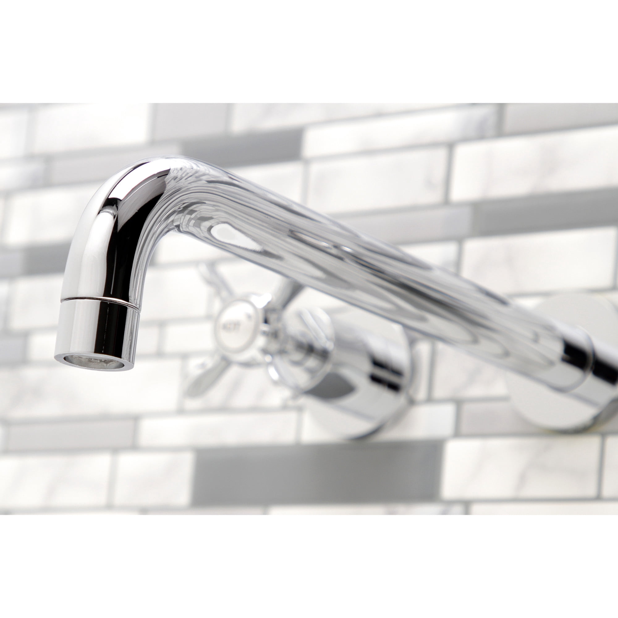 Kingston Brass KS8051BEX Essex Two-Handle 3-Hole Wall Mount Roman Tub Faucet in Polished Chrome