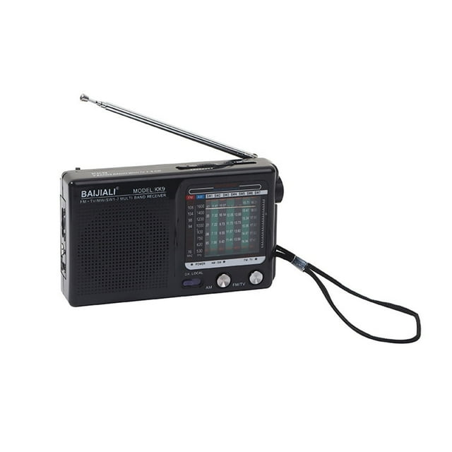 Bingirl KK9 Radio Météo - Radio d'Urgence Portable à Piles SW AM FM pour Ouragan et Usage Extérieur