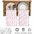 thumbnail image 5 of Pink Floral Kitchen Towels Set of 4, Retro Blossom Flower Botanical Country Absorbent Dish Towels for Kitchen, Microfiber Hand Towel, Quick Drying Tea Towel for Cleaning Decorative Dishcloths, 5 of 7