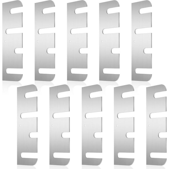 10 Pcs Hardware Door Hinge Shims Stainless Steel Metal Coated Finish Door Hinge Shim for Repair Kit (4 Inch)