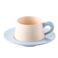 thumbnail image 1 of Taza de café de cerámica de 280 ml con platillo, juego de tazas de café y té de la tarde de estilo simple., 1 of 5