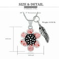thumbnail image 2 of Sunflower with Angel Wing Cremation Jewelry for Ashes Holder Necklace for Ashes of Loved One Memory Necklace, 2 of 6