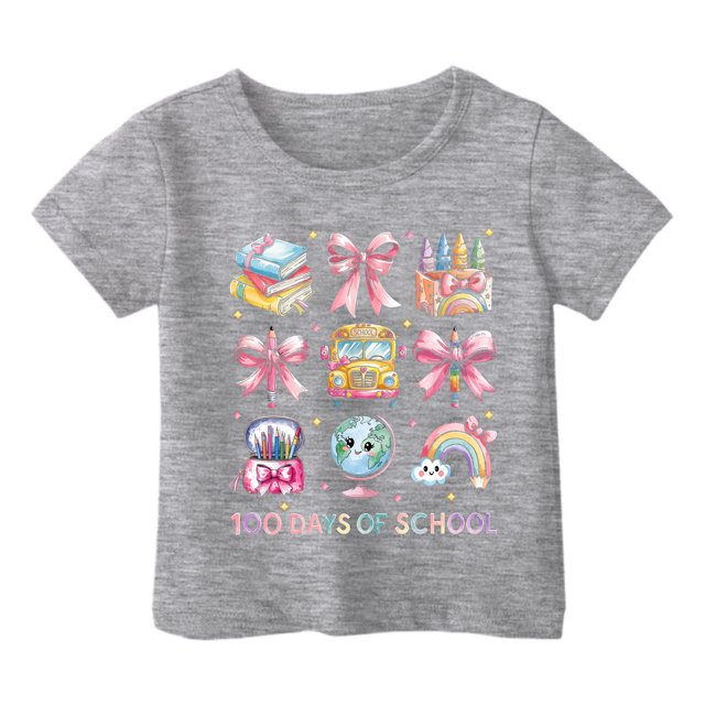 MEZZALL T-Shirts de Mode pour Garçons et Filles, Décontractés, Imprimés, Col Rond, Manches Courtes, Respirants, 10-11 Ans