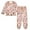 Pink Cute Christmas Icons, variant on Fluffy Pajamas Set Fuzzy Winter Warm Pj Sets Pullover Tops and Long Pants Red and Pink Bows X-Small