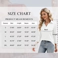 thumbnail image 6 of SWQZVT Women's V Neck Polo Shirt 3/4 Sleeve Collared Casual Business Top Loose Fit Summer Blouse, 6 of 7