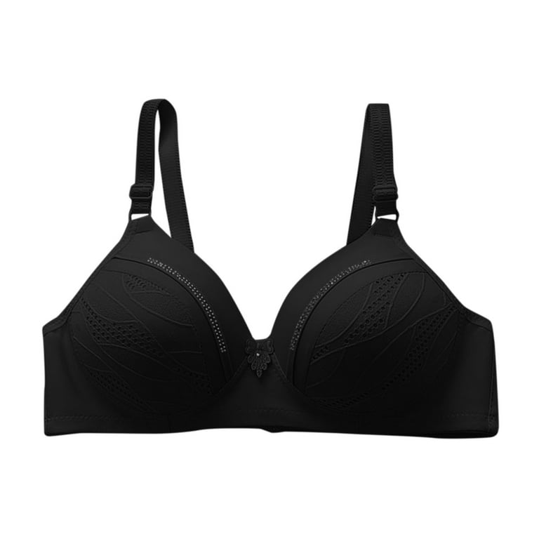 Eashery Lace Bras For Women Women's Plus Size Add 9 and a Half Cup Push Up  Underwire Convertible Lace Bras Black 95C