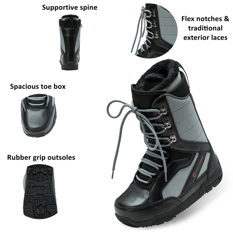 Alpine Swiss Men\'s Snowboard Boots | Waterproof, Custom-Fit Liner, Medium Flex Alpine Swiss Men main image 2