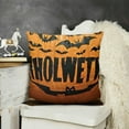 thumbnail image 2 of Halloween Decor Pillow Covers  Halloween Fall Black Decorative Throw Pillows Scary Pumpkin Bats Pillow Cases Home Outdoor Sofa Couch Cushion Covers for Halloween Decorations (lumbar), 2 of 5