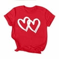 thumbnail image 5 of BLVB Valentines Shirts for Women Cute Love Heart Shirt Valentine T Shirt Red Short Sleeve Crewneck Casual Hearts Tops, 5 of 5