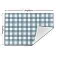 thumbnail image 3 of XMXY Woven Placemats Set of 6 PCS, Blue Gingham Print Table Mats Washable Heat Resistant Placemats, 3 of 6
