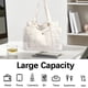 thumbnail image 5 of Bolso de hombro blanco de gran capacidad, bolsos de lona para mujeres, 5 of 6