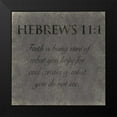 thumbnail image 2 of Grey, Jace 20x20 Black Modern Framed Museum Art Print Titled - Faith Hebrew, 2 of 5