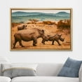 thumbnail image 2 of wall26 Framed Canvas Print Wall Art African Savanna Safari Jungle Rhino Stampede Nature Animals Photography Realism Rustic Scenic Landscape Colorful for Living Room, Bedroom, Office - 16"x24&quo, 2 of 5