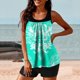 thumbnail image 5 of Modesto Trajes de Baño para las Mujeres Multicolor Patrón de Impresión, Pantalones Cortos de Cintura Alta Y Sling Top para la Playa, Piscina Y Regalos de Vacaciones, 5 of 6