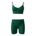 thumbnail image 4 of Celivon Plus Size Workout Sets For Women Sleeveless Split 2 Piece Set Short Pants Outfit Sportswear Gym Yoga Active Wear Outfit, 4 of 5