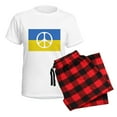 thumbnail image 5 of CafePress - Pray For Peace In Ukraine Pajamas - Women's Short Sleeve Print T-Shirt and Pants Light Cotton Pajama Set, 5 of 7
