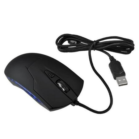 Insten Black Optical Laser USB Gaming Wired Mouse Mice with Blue LED For PC Laptop (Best Wired Gaming Mouse)