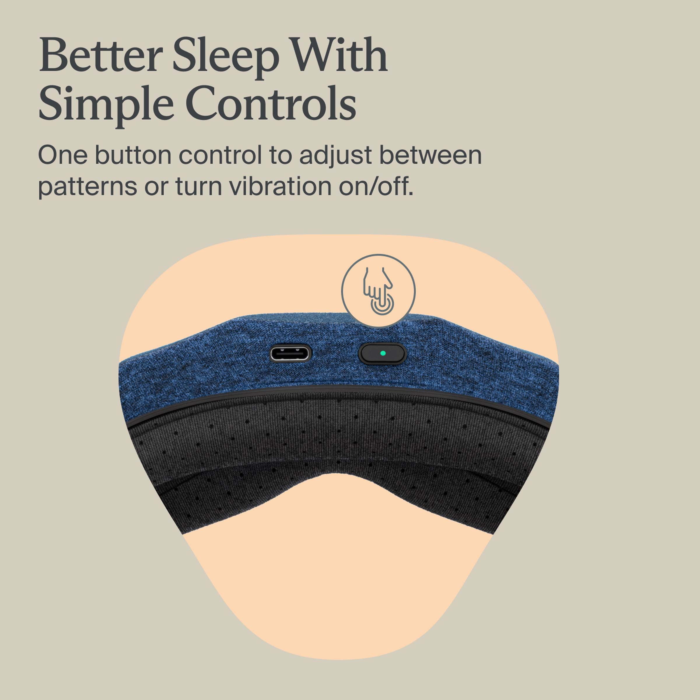Therabody SleepMask - Ultra-Comfortable, 100% Blackout Eye Mask with Gentle Messaging Vibration - FDA-Registered