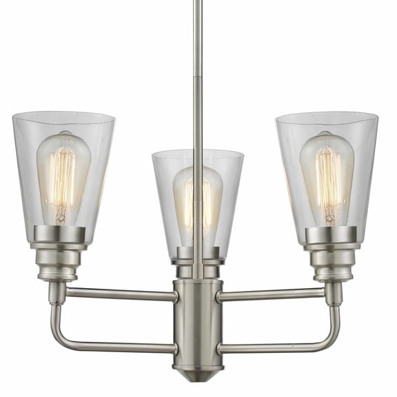 Z-Lite Annora 3-Light Chandelier, Brushed Nickel