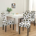thumbnail image 2 of Chair Covers for Dining Room Set of 4, Stretch Dining Chair Cover 4 Pieces, Washable Kitchen Parsons Chair Slipcovers 4 Pack, Removable Seat Protector for Home and Party, 2 of 6