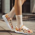 thumbnail image 3 of COEQINE Autumn Maple Leaf Women Sneakers Girls Running Athletic Footwear Fall Leaf Anti-Slip Mens Tennis Shoes for Indoor Outdoor Soft Training Shoes, 3 of 7