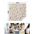 thumbnail image 4 of Easter Cloth Napkins Set of 4 Reusable Dinner Napkins, Country Rabbits Colorful Eggs Leaves Flowers Cocktail Napkin Washable Table Napkins for Wedding/Holiday Party/Baby Shower 20"x20", 4 of 7