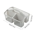 thumbnail image 3 of Aihimol Portable Shower Caddy Basket with Compartments Cleaning Supplies Organizer with Handle Plastic Storage Divided Tool Bin for Bathroom, Bedroom, Kitchen, College Dorm,Gray, 3 of 6