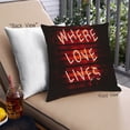 thumbnail image 1 of Ahgly Company Neon Neon Outdoor Throw Pillow, 18 inch by 18 inch, 1 of 6