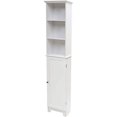 thumbnail image 2 of Redmon 5232WH Shaker Style Tall Floor Shelf with Lower Cabinet, White, 2 of 3