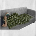 thumbnail image 6 of Alien Soft Flannel Fleece Throw Blanket, Sketch Style Portraits Dotted Background Space Crafts Transportation, Cozy Plush for Indoor and Outdoor Use, 50" x 70", Apple Green Eggshell, by Ambesonne, 6 of 6